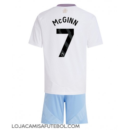 Camisa de Futebol Aston Villa John McGinn #7 Equipamento Secundário Infantil 2024-25 Manga Curta (+ Calças curtas)